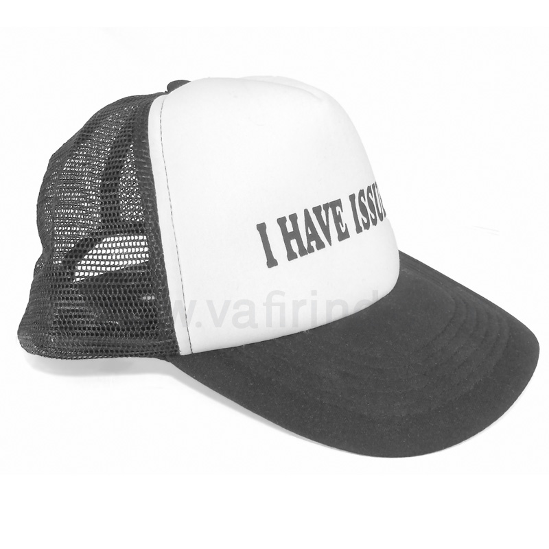 White black mesh baseball cap