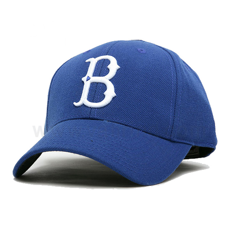 Blue baseball cap with embroidery logo