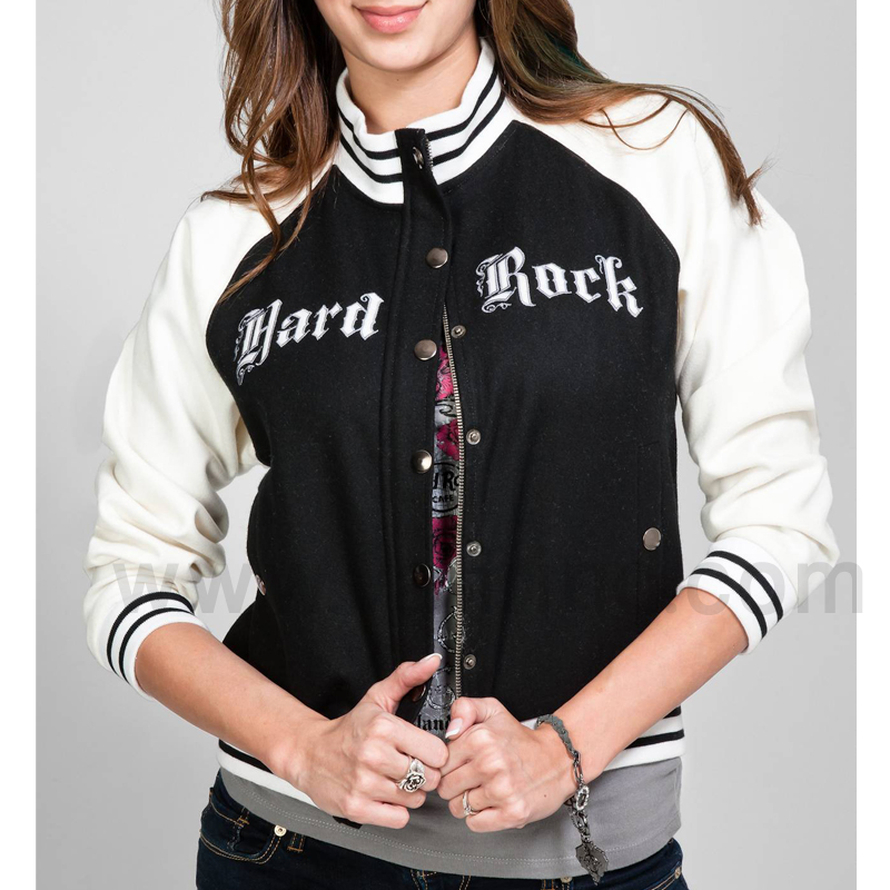 wool Varsity Jacket with embroidery 