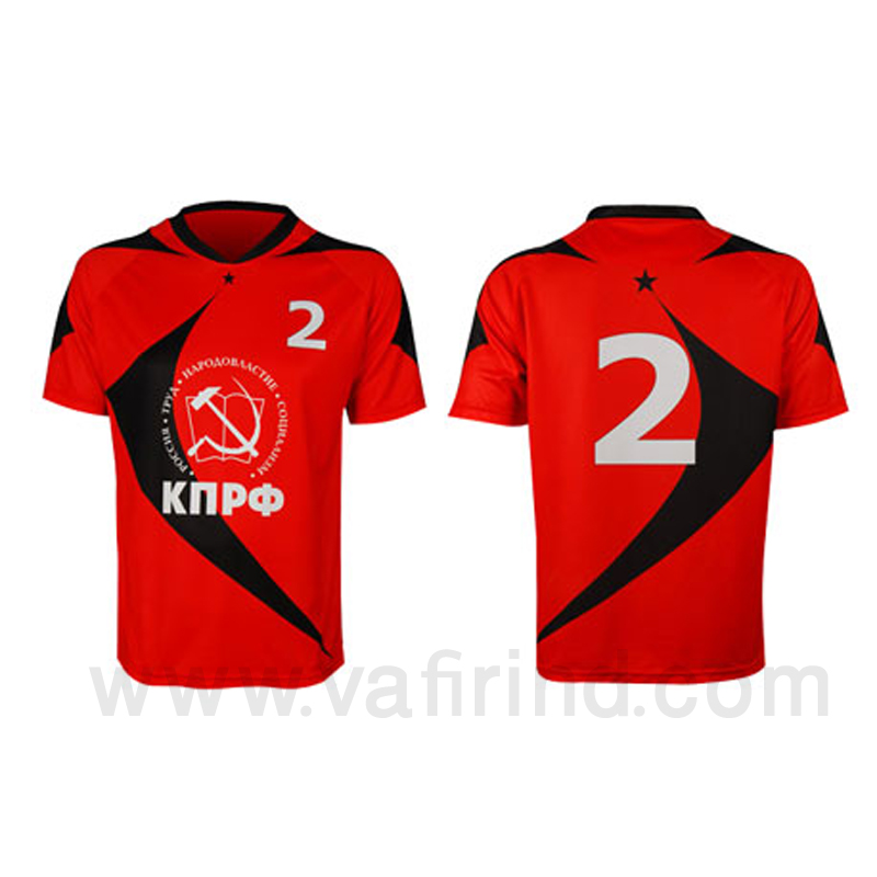 red sublimated soccer uniform 